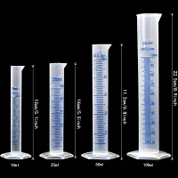 SPYLX Plastic Lab Equipment Kit Including 10,25,50,100,250ml Measuring Cylinder 50,100,250,500,1000ml Measuring Beaker and One Cleaning Brush-thumb4