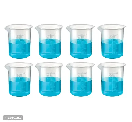 SPYLX Plastic Beakers Plastic Graduated Cups Clear Multipurpose Measuring Cups Epoxy Mixing Cups, Liquid Container Beakers-thumb0