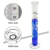 SPYLX Borosilicate 3.3 Glass Measuring Cylinder 2 pcs of 25 ml, 2 pcs of 50 ml with Graduation Marks, Set of 4 Measuring Cylinders-thumb3