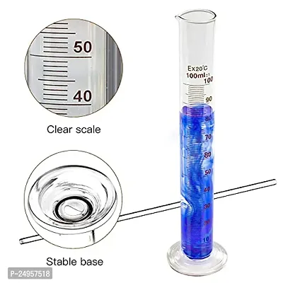 SPYLX Borosilicate 3.3 Glass Measuring Cylinder, Set of 2 Measuring Cylinders-thumb4