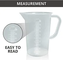 Spylx Polypropylene Measuring Jug with Handle Pour Spout Container for Kitchen Lab-thumb1