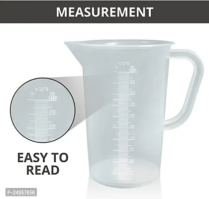 Spylx Polypropylene Measuring Jug with Handle Pour Spout Container for Kitchen Lab-thumb2