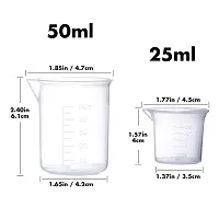 SPYLX Plastic Beaker Set, 5 Sizes Low Form Measuring Graduated Beakers in 500 ml, 250 ml, 100 ml, 50 ml, 25 ml for Laboratory,  Science Experiments with 5 Plastic Droppers in 3 ml-thumb2