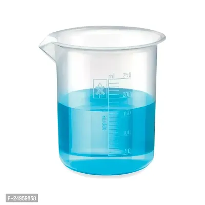 Spylx Polypropylene Low Form Measuring Beaker Graduated Polypropylene in 500 ml, 250 ml, 100 ml, 50 ml, 25 ml for School Collage Chemistry lab Laboratory with 5 Droppers in 3 ml Pack of 10-thumb5