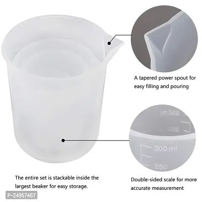 SPYLX Plastic Beakers Plastic Graduated Cups Clear Multipurpose Measuring Cups Epoxy Mixing Cups, Liquid Container Beakers-thumb3