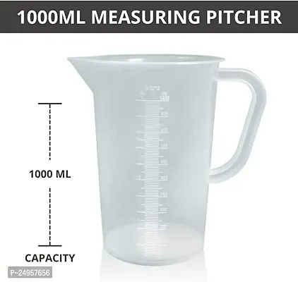 Spylx Polypropylene Measuring Jug with Handle Pour Spout Container for Kitchen Lab-thumb5