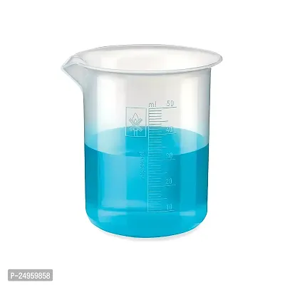 Spylx Polypropylene Low Form Measuring Beaker Graduated Polypropylene in 500 ml, 250 ml, 100 ml, 50 ml, 25 ml for School Collage Chemistry lab Laboratory with 5 Droppers in 3 ml Pack of 10-thumb3