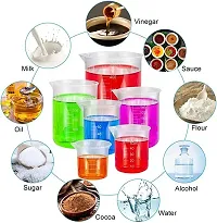 SPYLX Plastic Beakers Plastic Graduated Cups Clear Multipurpose Measuring Cups Epoxy Mixing Cups, Liquid Container Beakers-thumb3