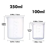 SPYLX Plastic Beaker Set, 5 Sizes Low Form Measuring Graduated Beakers in 500 ml, 250 ml, 100 ml, 50 ml, 25 ml for Laboratory,  Science Experiments with 5 Plastic Droppers in 3 ml-thumb4