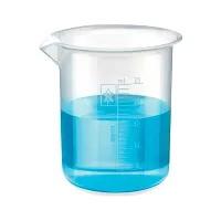 Spylx Polypropylene Low Form Measuring Beaker Graduated Polypropylene in 500 ml, 250 ml, 100 ml, 50 ml, 25 ml for School Collage Chemistry lab Laboratory with 5 Droppers in 3 ml Pack of 10-thumb1