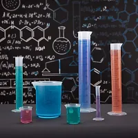 SPYLX Plastic Measuring Cylinder Transparent Graduated Cylinder's for Laboratory Test-thumb1