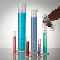 SPYLX Plastic Measuring Cylinder Transparent Graduated Cylinder's for Laboratory Test-thumb2