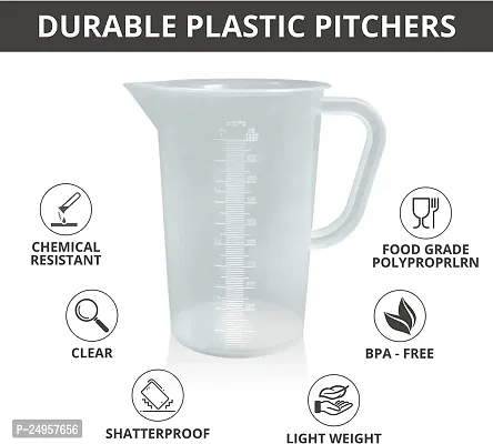 Spylx Polypropylene Measuring Jug with Handle Pour Spout Container for Kitchen Lab-thumb3