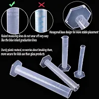 SPYLX 5 Sizes Clear Plastic Graduated Cylinders (10 25 50 100 250ml) 5 Pack Plastic Beakers Set - 50, 100, 250, 500, 1000ML-thumb3