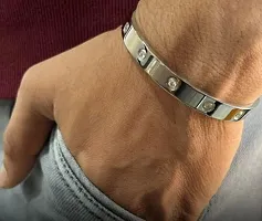 DHYANI ENTERPRISE fashionable bracelet kada for boys and man in ovel shape-thumb2