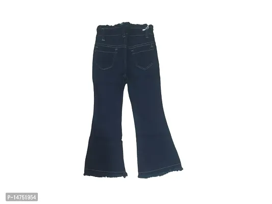 Buy Denolix Women's & Girls' Solid Side Split Hem Flare Leg Bell Bottom  Pants Trouser (Black, Large) at Amazon.in