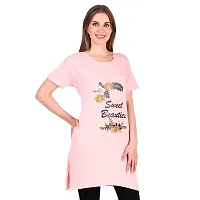 Trike Women's Long Polo Printed Round Neck Half Sleeve T-Shirt-thumb4