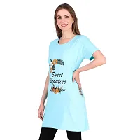 Trike Women's/Ladies/Girls Long Polo Printed T-Shirts Cotton Half Sleeve T-Shirt-thumb1