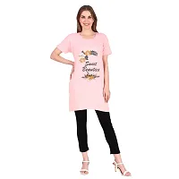 Trike Women's Long Polo Printed Round Neck Half Sleeve T-Shirt-thumb3