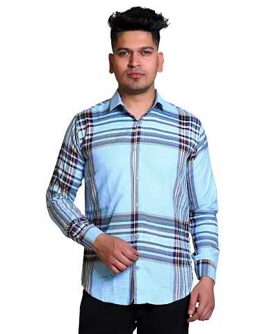 Multicolored Cotton Blend Check Shirts