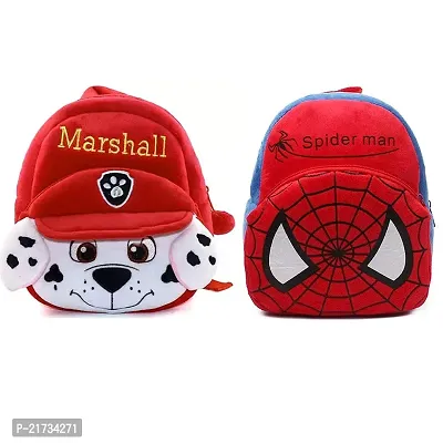 SHIWORLD Marshall  Spider Red Combo Kids School Bag Cute Backpacks for Girls/Boys/Animal Cartoon Mini Travel Bag Backpack for Kids Girl Boy 2-6 Years