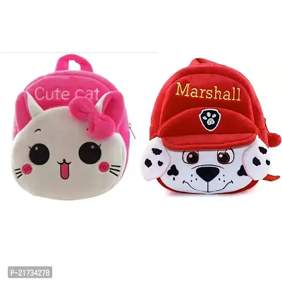 SHIWORLD Marshall  Cute Cat Combo Kids School Bag Cute Backpacks for Girls/Boys/Animal Cartoon Mini Travel Bag Backpack for Kids Girl Boy 2-6 Years-thumb0