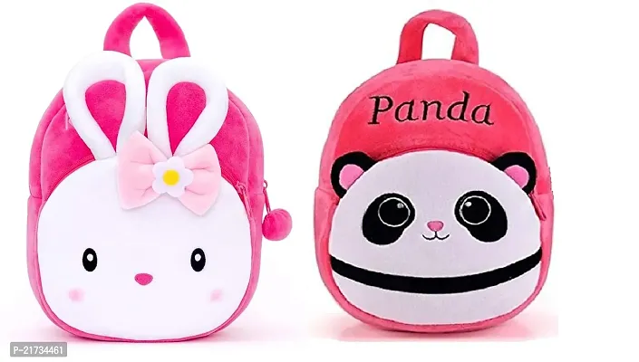 SHIWORLD Konggi  pink Panda Combo Kids School Bag Cute Backpacks for Girls/Boys/Animal Cartoon Mini Travel Bag Backpack for Kids Girl Boy 2-6 Years