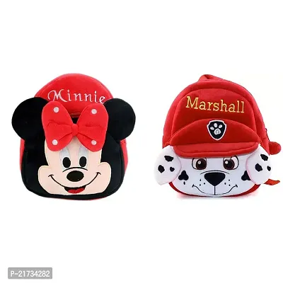 SHIWORLD Marshall  Minnie Red Down Combo Kids School Bag Cute Backpacks for Girls/Boys/Animal Cartoon Mini Travel Bag Backpack for Kids Girl Boy 2-6 Years-thumb0