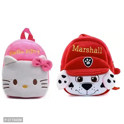 SHIWORLD Marshall  Hello Kitty Pink Combo Kids School Bag Cute Backpacks for Girls/Boys/Animal Cartoon Mini Travel Bag Backpack for Kids Girl Boy 2-6 Years-thumb0