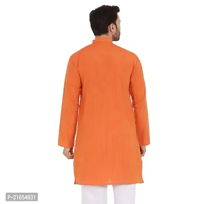 LatestPlus Men's Solid Cotton Blend Ethnic Wear Regular Full Sleeve Kurta-thumb2