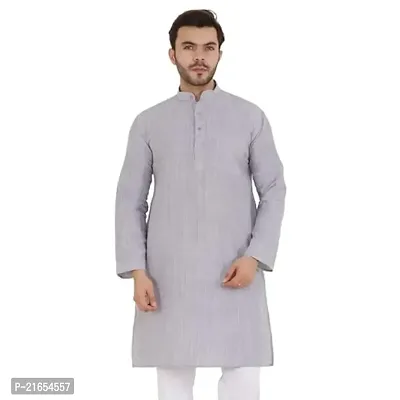 LatestPlus Men's Solid Cotton Blend Ethnic Wear Regular Full Sleeve Kurta