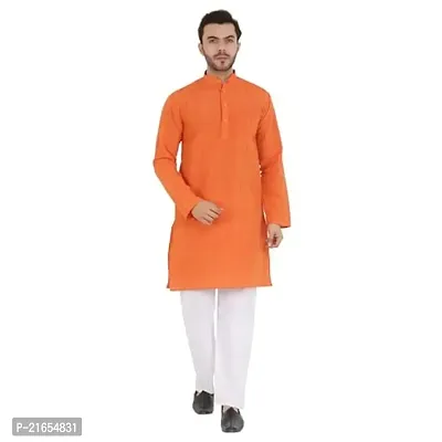 LatestPlus Men's Solid Cotton Blend Ethnic Wear Regular Full Sleeve Kurta