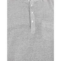 LatestPlus Men's Cotton Blend Fabric Solid Half Sleeve Short Kurta | LPA-SKLB-P-thumb3