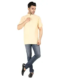 LatestPlus Men's Cotton Blend Fabric Solid Half Sleeve Short Kurta | LPA-SKLB-P-thumb2