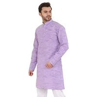 LatestPlus Men's Solid Cotton Blend Ethnic Wear Regular Full Sleeve Kurta-thumb2