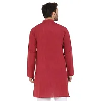 LatestPlus Men's Solid Cotton Blend Ethnic Wear Regular Full Sleeve Kurta-thumb1