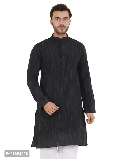 LatestPlus Men's Solid Cotton Blend Ethnic Wear Regular Full Sleeve Kurta