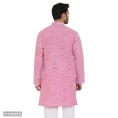 LatestPlus Men's Solid Cotton Blend Ethnic Wear Regular Full Sleeve Kurta-thumb2