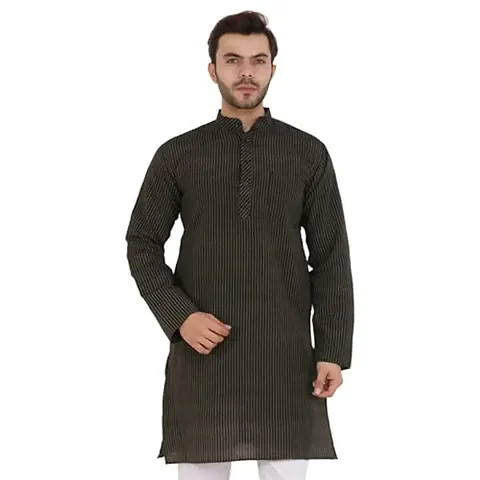 LatestPlus Men's Solid Blend Ethnic Wear Regular Full Sleeve Kurta