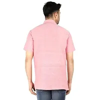 LatestPlus Men's Cotton Blend Fabric Solid Half Sleeve Short Kurta | LPA-SKLB-P-thumb1