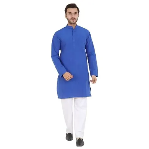 LatestPlus Men's Solid Blend Ethnic Wear Regular Full Sleeve Kurta