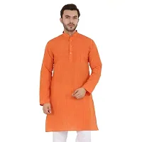 LatestPlus Men's Solid Cotton Blend Ethnic Wear Regular Full Sleeve Kurta-thumb2