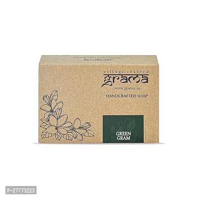 Grama Earthcare Handmade Green Gram Soap 125 gms | Glowing Pack of 1-thumb0