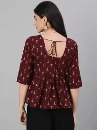 Womens Rayon Fabric Designer  Stylish Tunic Tops-thumb1