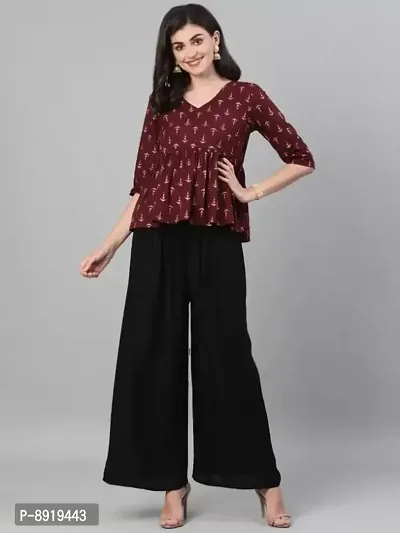 Womens Rayon Fabric Designer  Stylish Tunic Tops-thumb5
