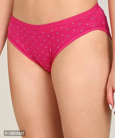 Stylish Multicoloured Cotton Printed Briefs For Women-thumb0