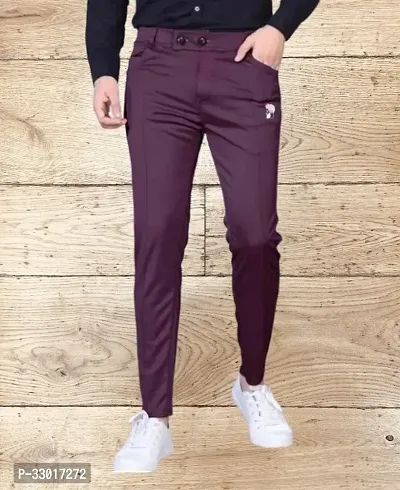 Stylish Silk Blend Solid Track Pant for Men-thumb0