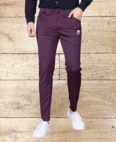 Trendy Polycotton Pant Style Regular Track Pants for Men