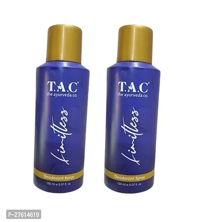 T.A.C. The Ayurveda Co. Limitless Deodorant Spray- 150 ml Each, Pack Of 2