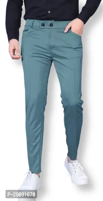 Stylish Blue Modal Regular Track Pants For Men-thumb0